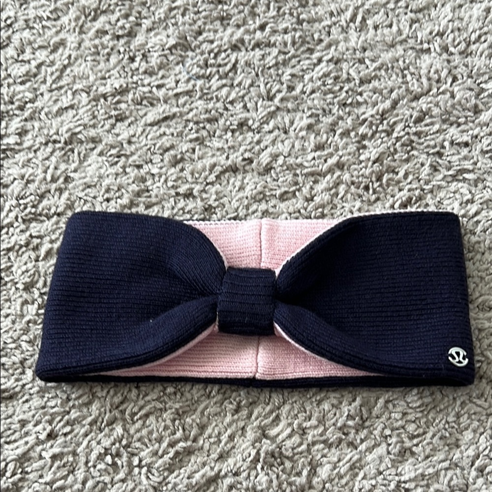 Lululemon Reversible Divinity Merino Wool Ear Warmer Headband in Blue/Pink